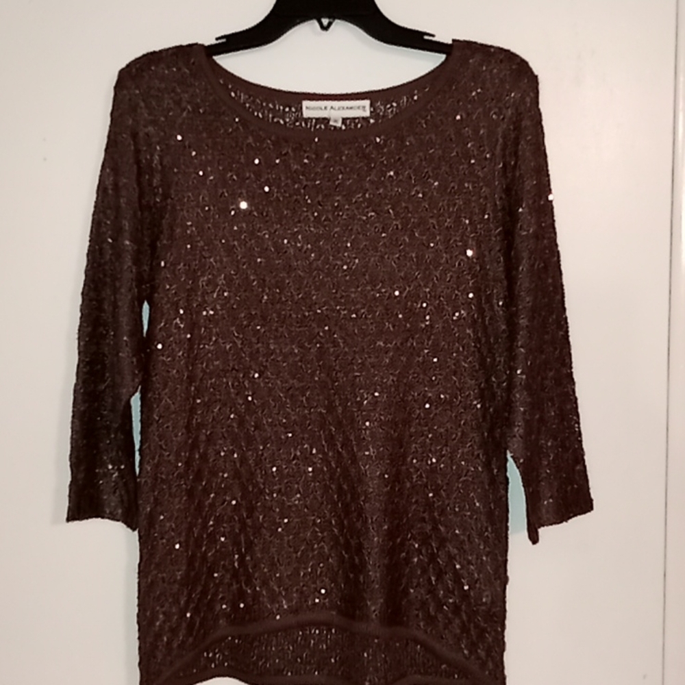 Brown sweater with bling
